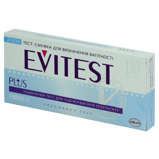 Тест для визначення вагітності Евітест( Evitest) тест-смужка, синя №2